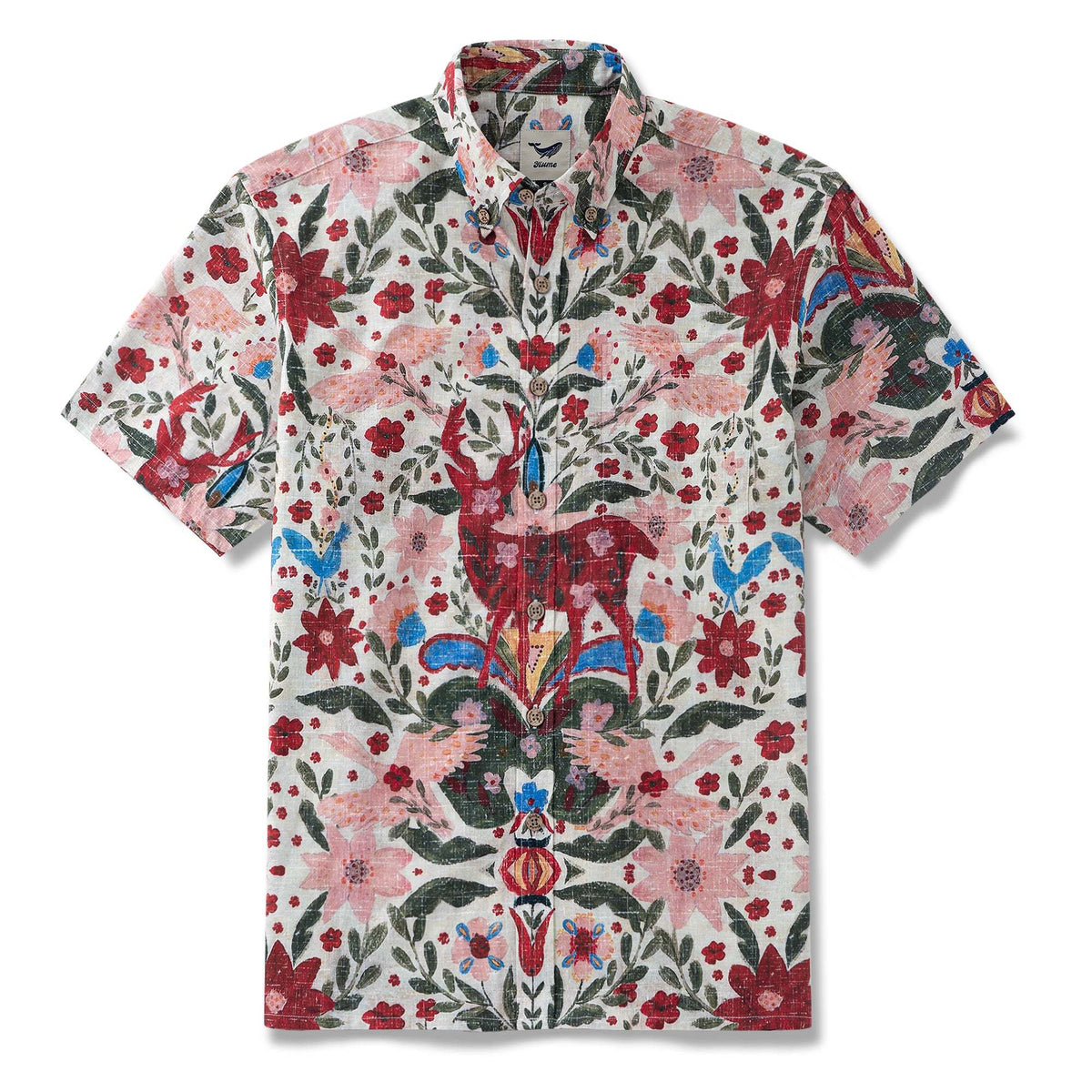 1950s Hawaiian Shirt For Men Transylvania Button-down Shirt Short Sleeve 100% Cotton Aloha Shirt By Yakima