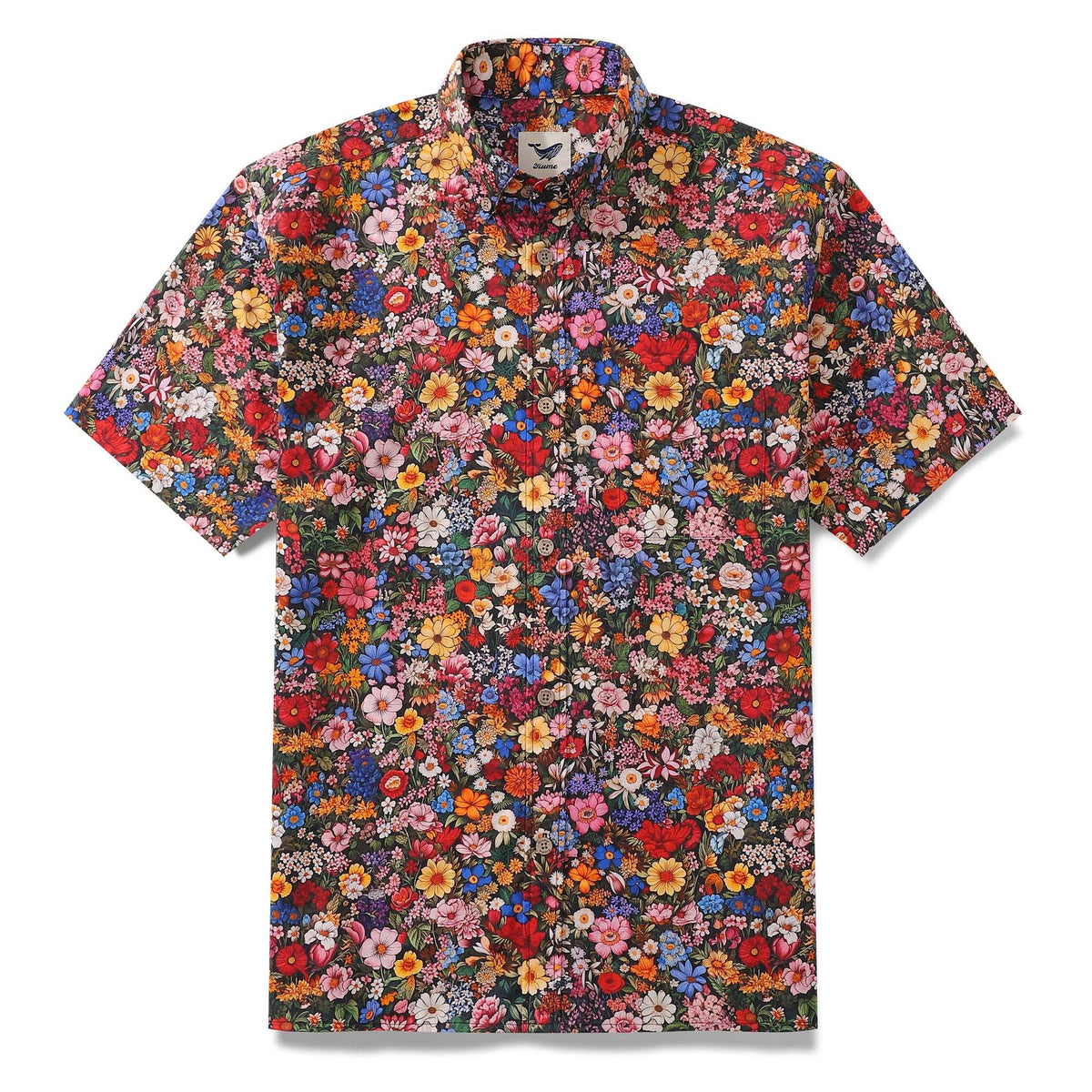 1960s Vintage Hawaiian Shirt For Men Flower Print Shirt Cotton Button-down Short Sleeve Floral Aloha Shirt By Yakima