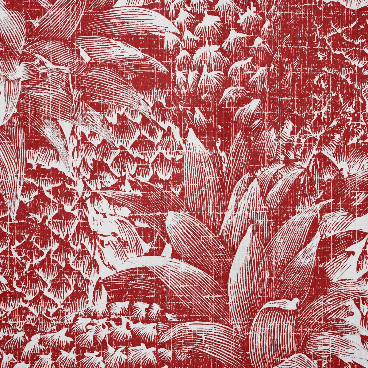 Chemise Hawaïenne à Manches Courtes LeosWare® pour Homme 100% Coton Rouge Aloha Ananas Rouge Linogravure Par Ann