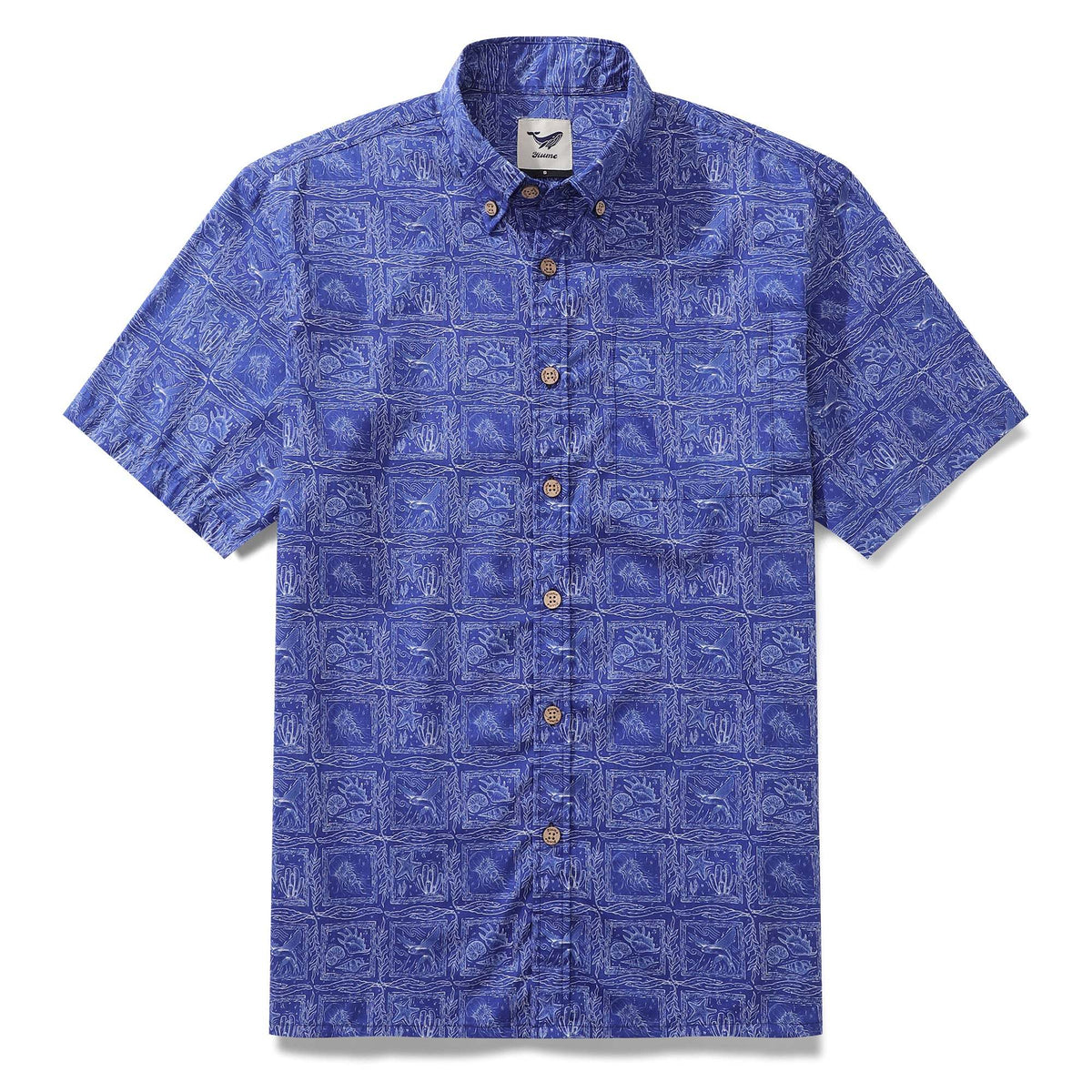 Chemise hawaïenne décontractée Yiume bleue élégante pour hommes, chemise à manches courtes à boutons, chemise abordable par Sun