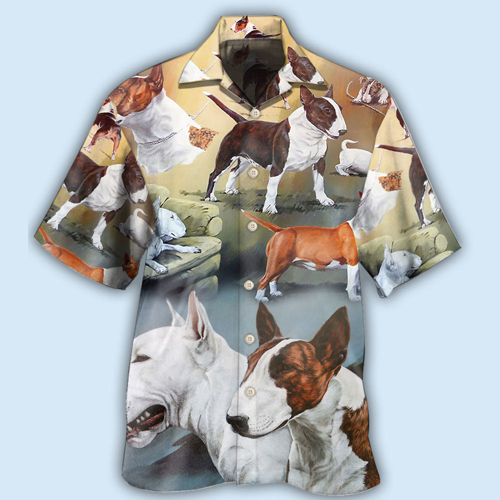 Bull Terrier Dog Lover Art Style - Hawaiian Shirt
