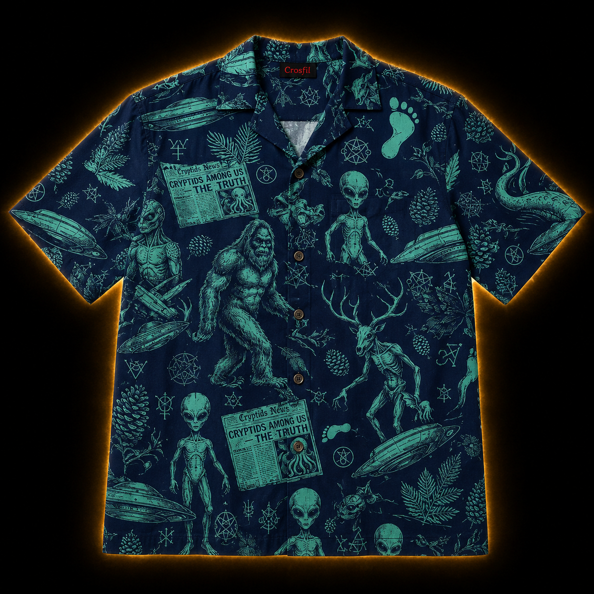 Cryptids Among Us — Paranormal Sightings Hawaiian Shirt