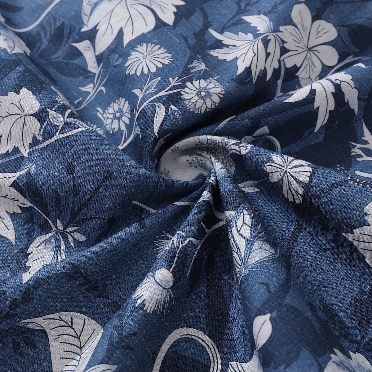 100% Cotton Hawaiian Shirt For Men Porcelain Camp Collar Shirt By Yakima