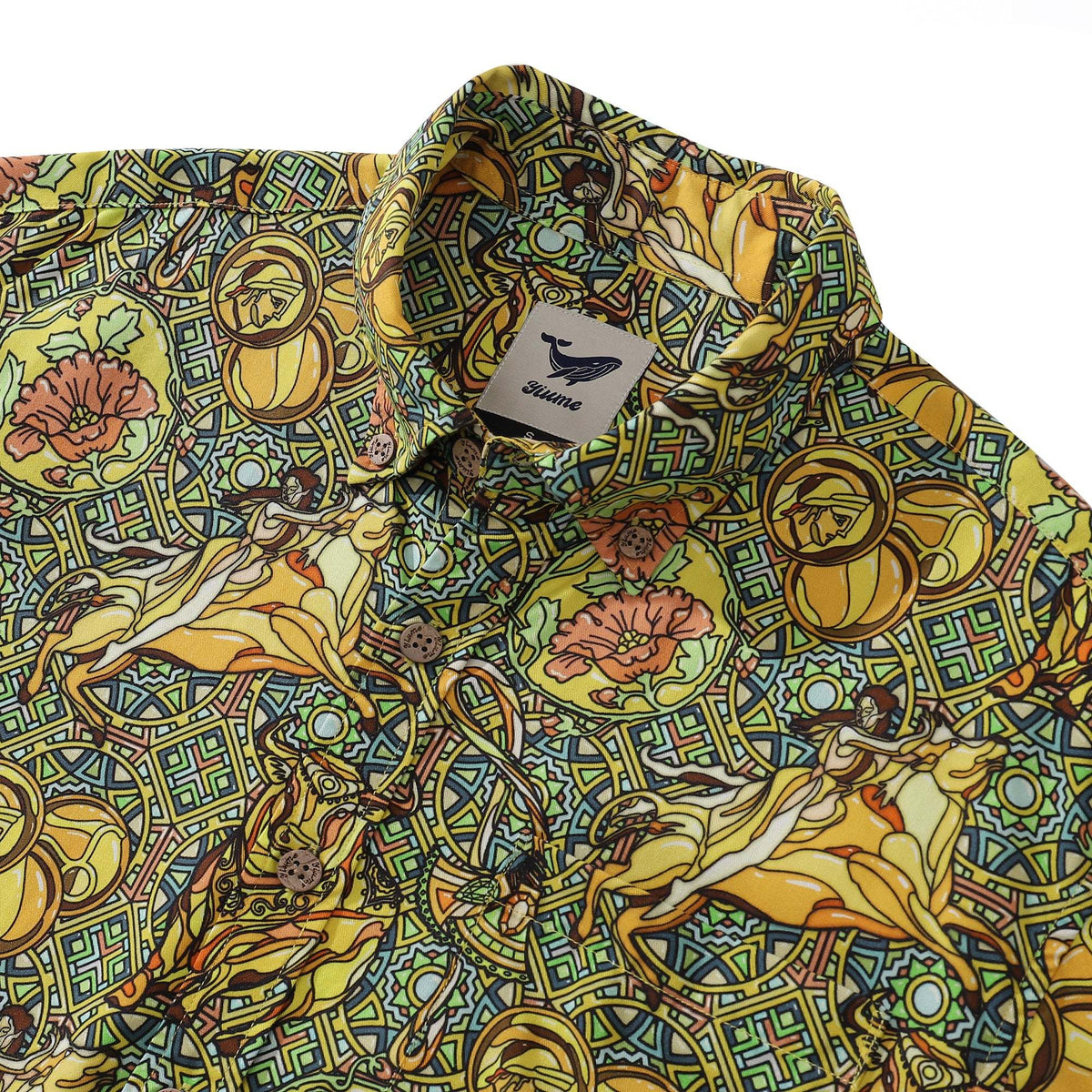Men's Hawaiian Shirt Taurus Print Tencel™ Button-down Short Sleeve Aloha Shirt The 12 Zodiac Signs By Sun